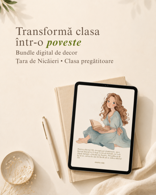 Bundle digital de decor „Țara de Nicăieri” – Clasa pregătitoare